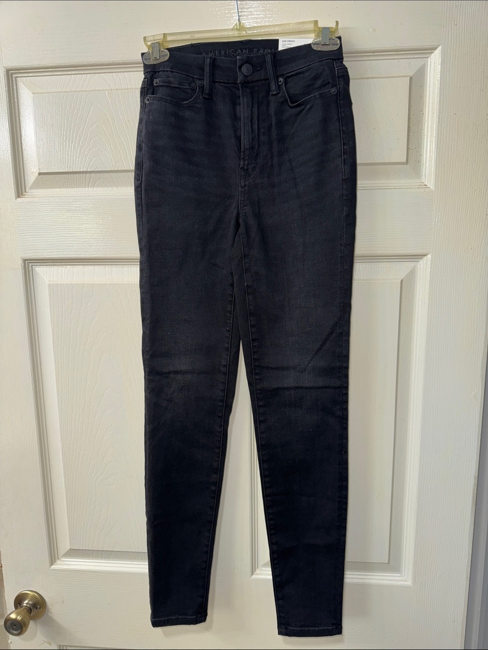 NWT American Eagle BFF Super High-Rise Jeggings - Black Luxe Stretchu - XS